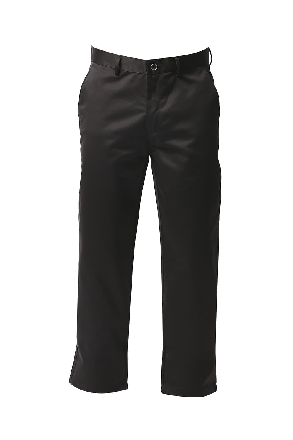 BASICS COMFORT FIT SATIN WEAVE POLY COTTON TROUSERS