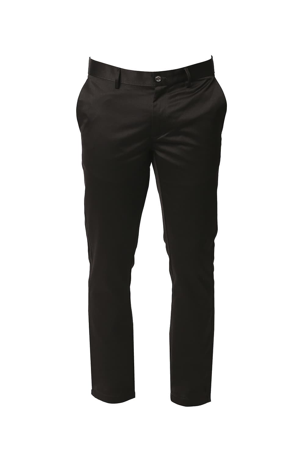 BASICS TAPERED FIT SATIN TROUSERS