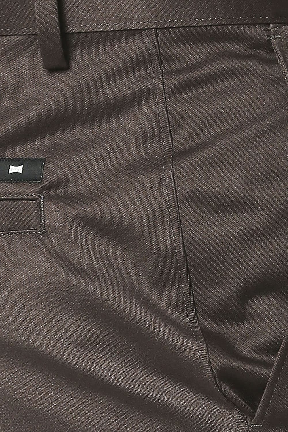 BASICS TAPERED FIT SATIN TROUSERS