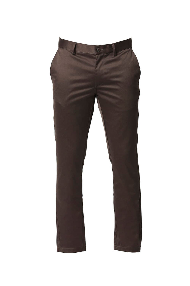 BASICS TAPERED FIT SATIN TROUSERS