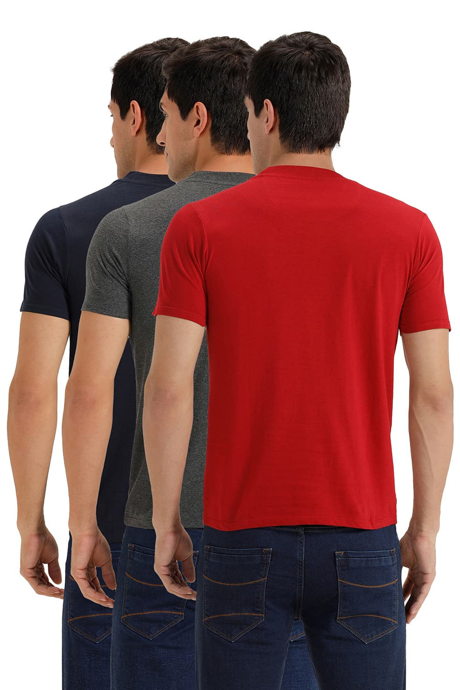 BASICS CREW NECK MUSCLE FIT HALF SLEEVES TEES