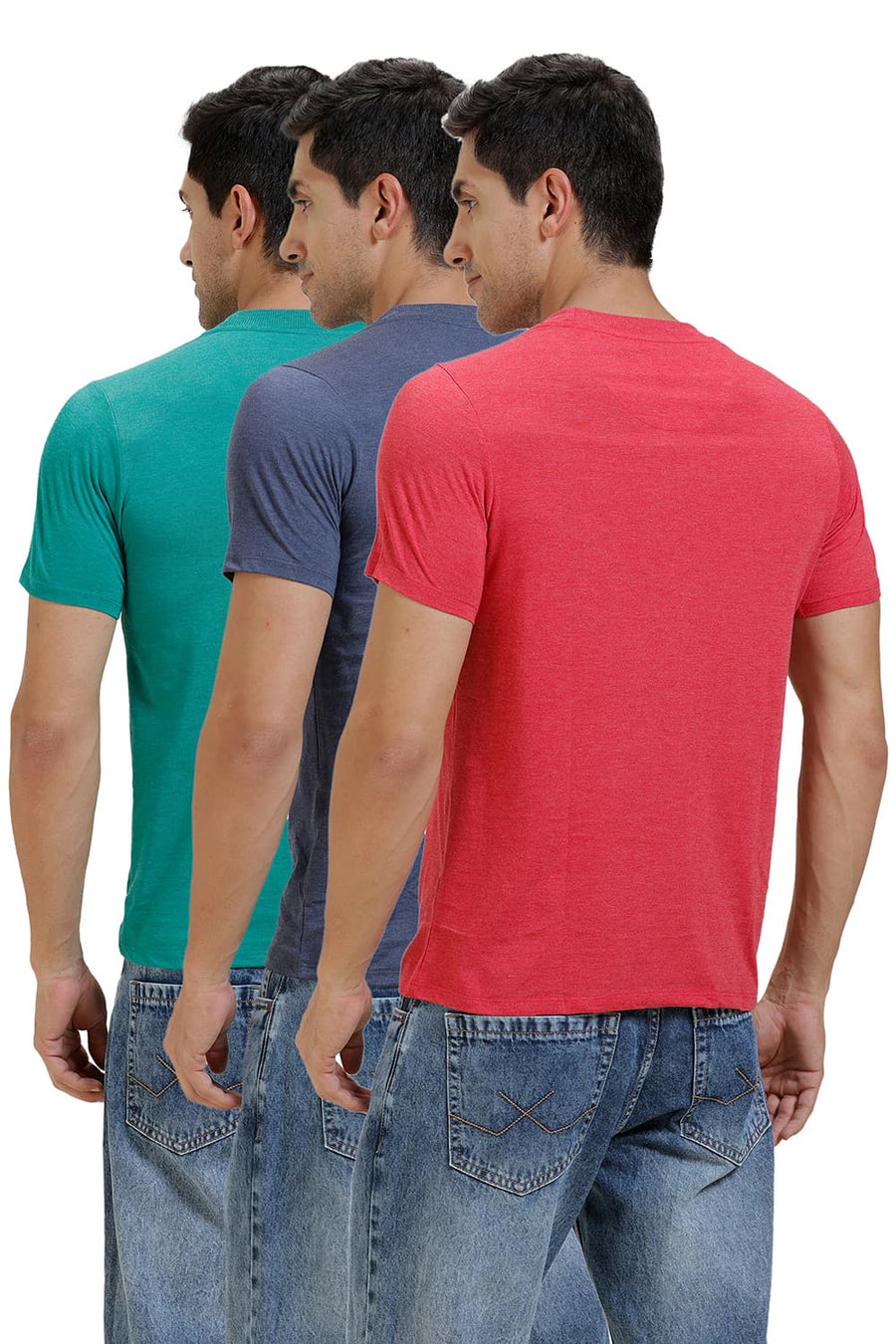 BASICS CREW NECK MUSCLE FIT HALF SLEEVES TEES