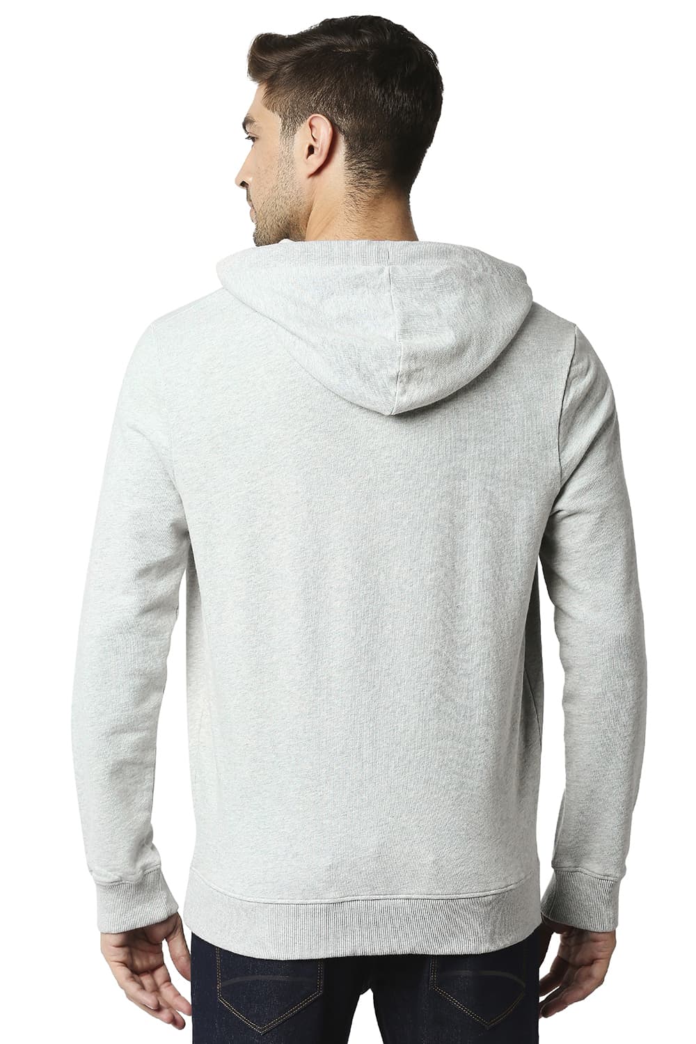 BASICS MUSCLE FIT MILD BRUSHED FLEECE HOOD PULLOVER JACKET