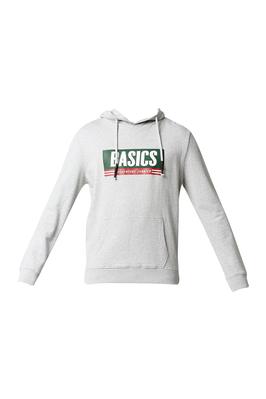 BASICS MUSCLE FIT CLOUD HEATHER MILD BRUSHED FLEECE HOOD PULLOVER JACKET