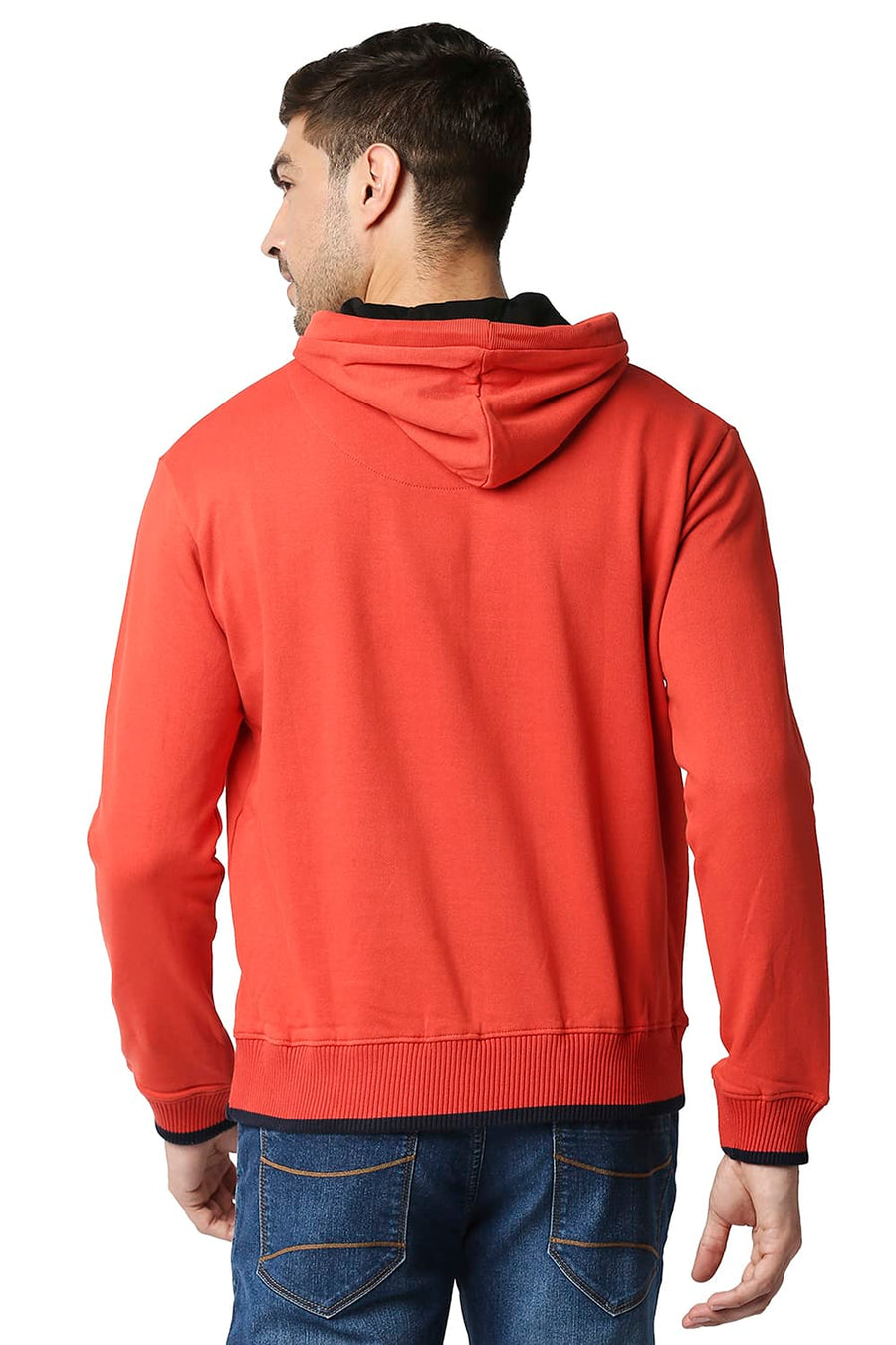 BASICS MUSCLE FIT CHILI BRUSHED FLEECE HOOD PULLOVER JACKET