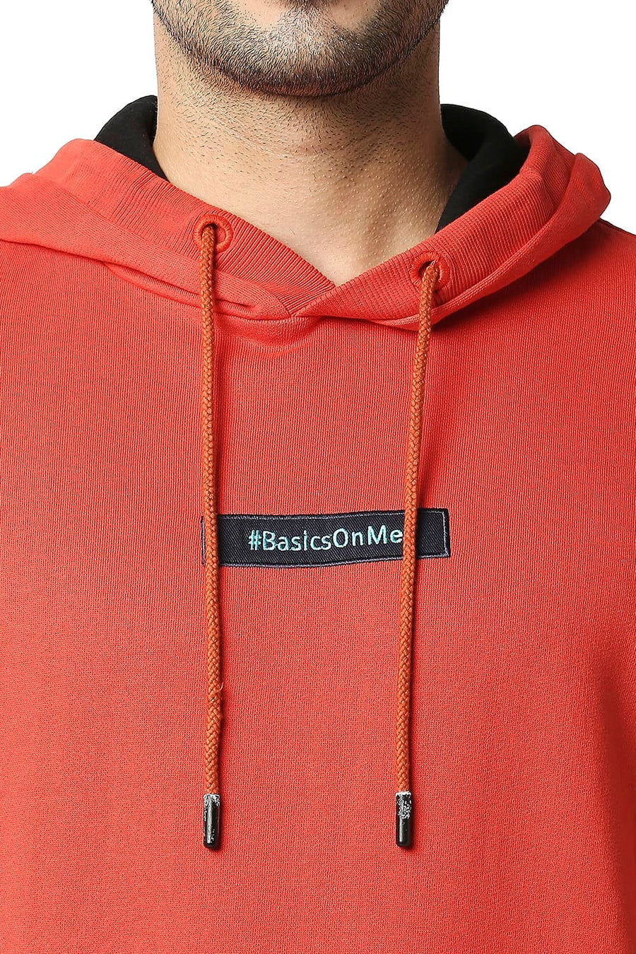 BASICS MUSCLE FIT CHILI BRUSHED FLEECE HOOD PULLOVER JACKET