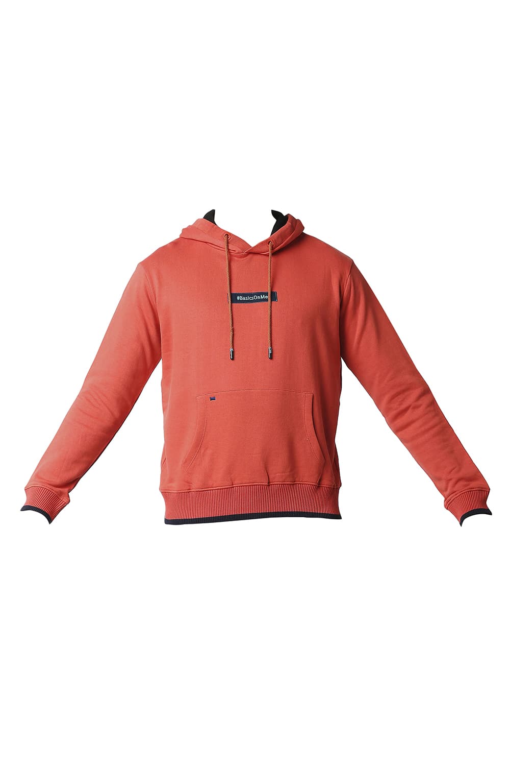 BASICS MUSCLE FIT BRUSHED FLEECE HOOD PULLOVER JACKET