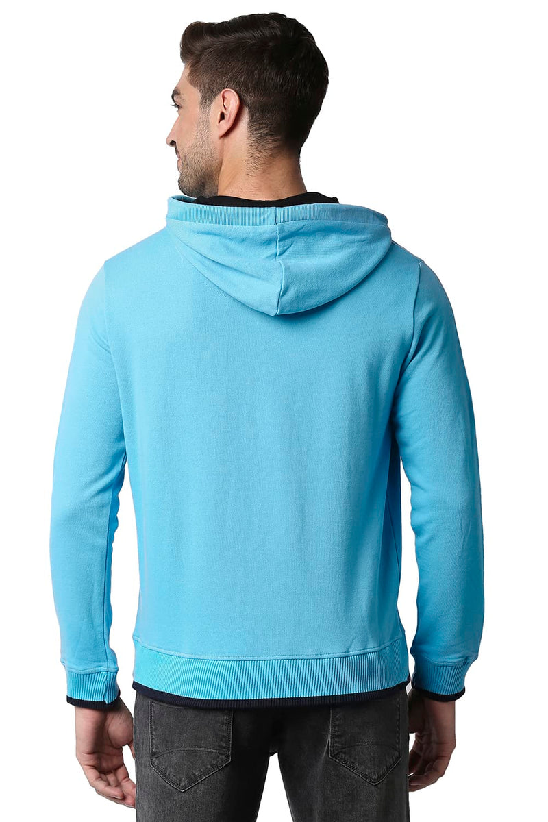 BASICS MUSCLE FIT BRUSHED FLEECE HOOD PULLOVER JACKET