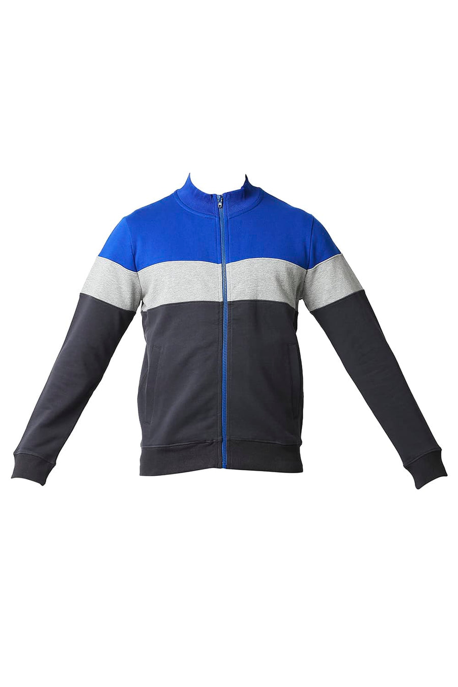 BASICS MUSCLE FIT GARPHITE LOOP KNIT HIGH NECK JACKET