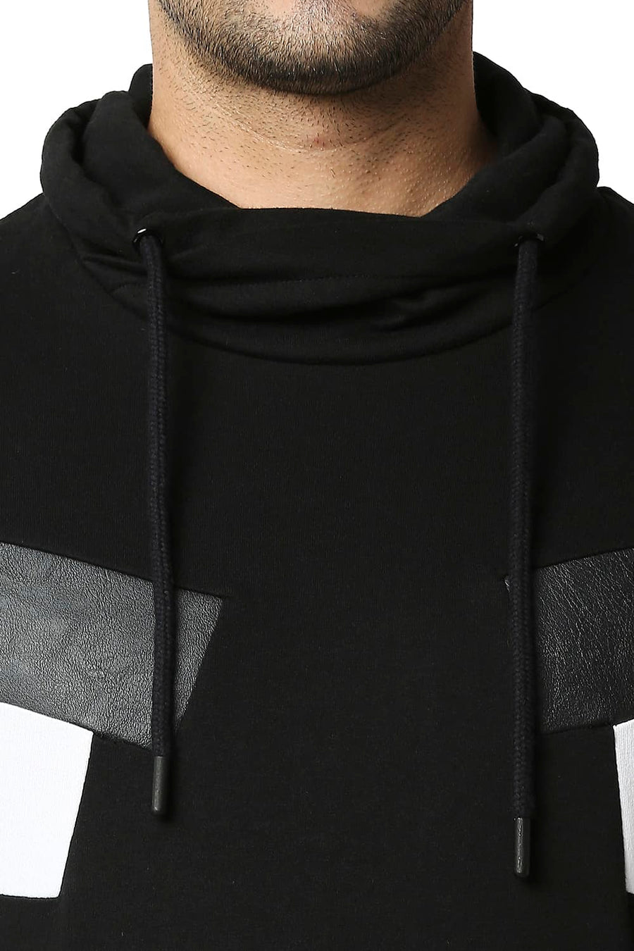 BASICS MUSCLE FIT BEAUTY BLACK NON BRUSHED FLEECE NON HOOD JACKET
