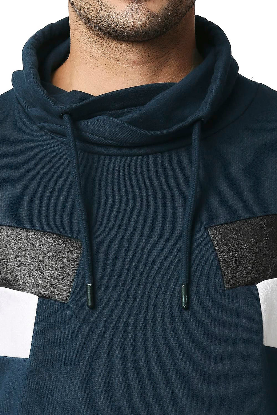 BASICS MUSCLE FIT DRESS BLUE NON BRUSHED FLEECE NON HOOD JACKET