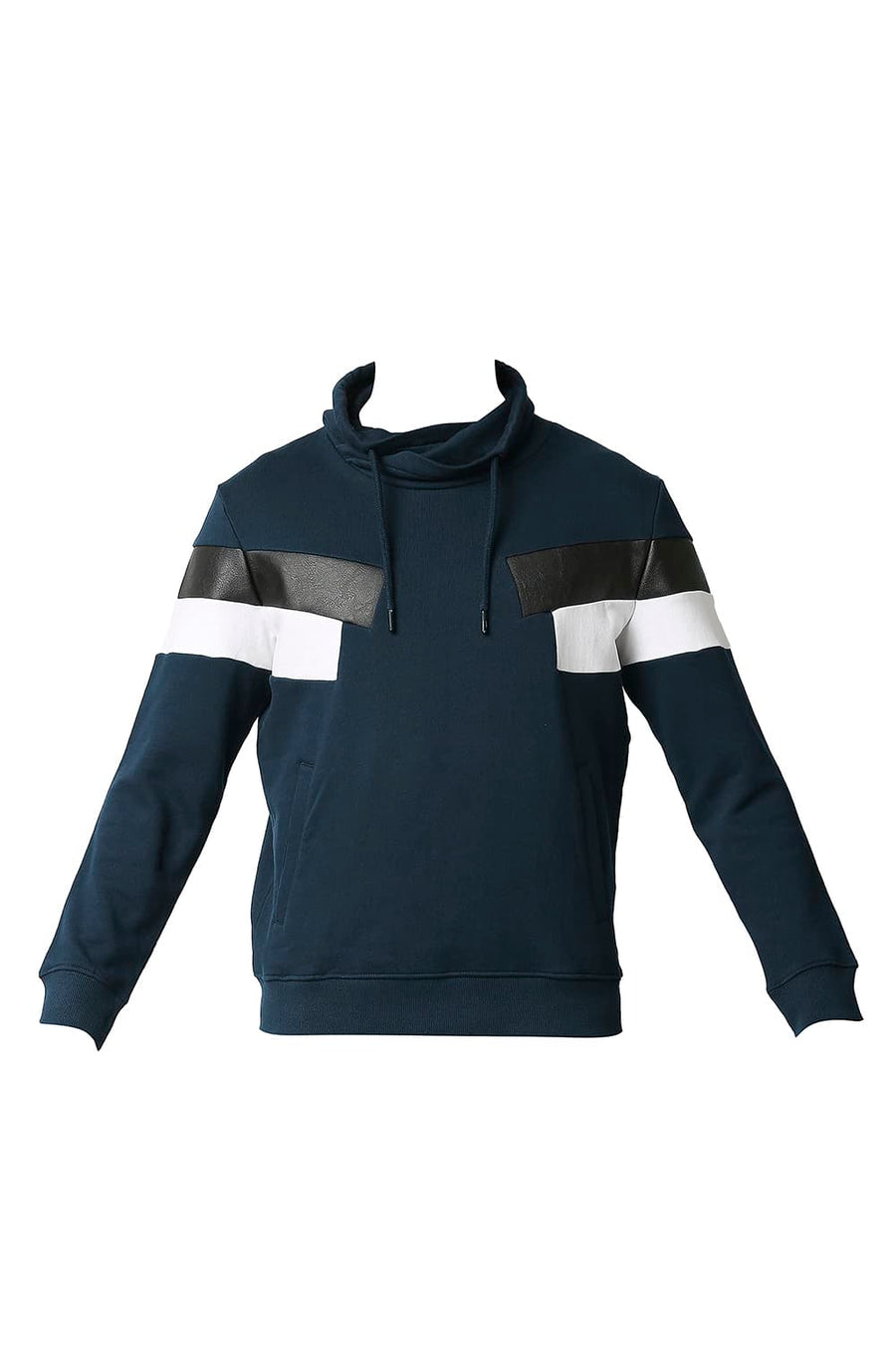 BASICS MUSCLE FIT DRESS BLUE NON BRUSHED FLEECE NON HOOD JACKET