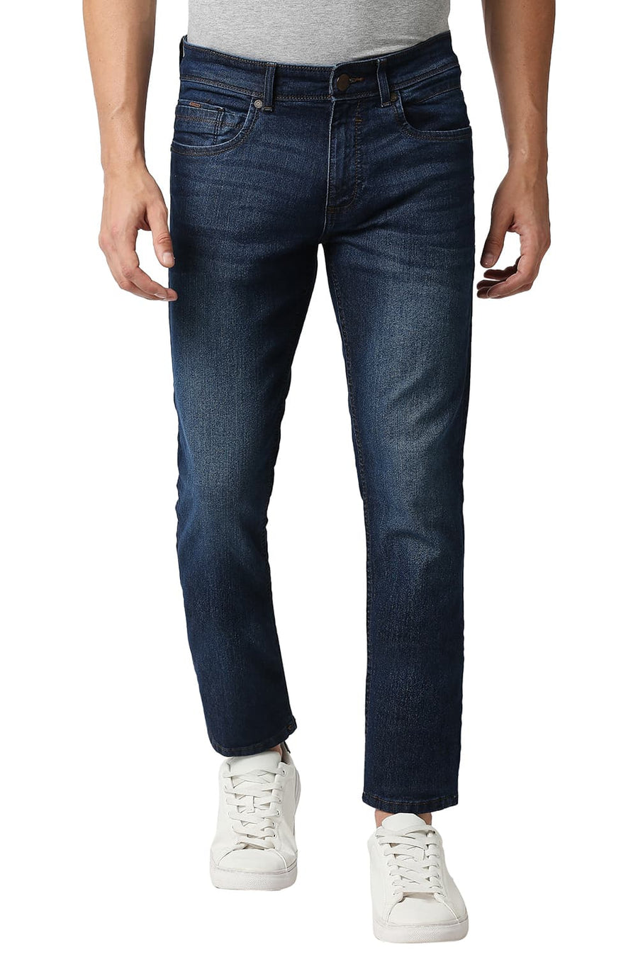 BASICS TORQUE FIT DRESS BLUE STRETCH JEANS