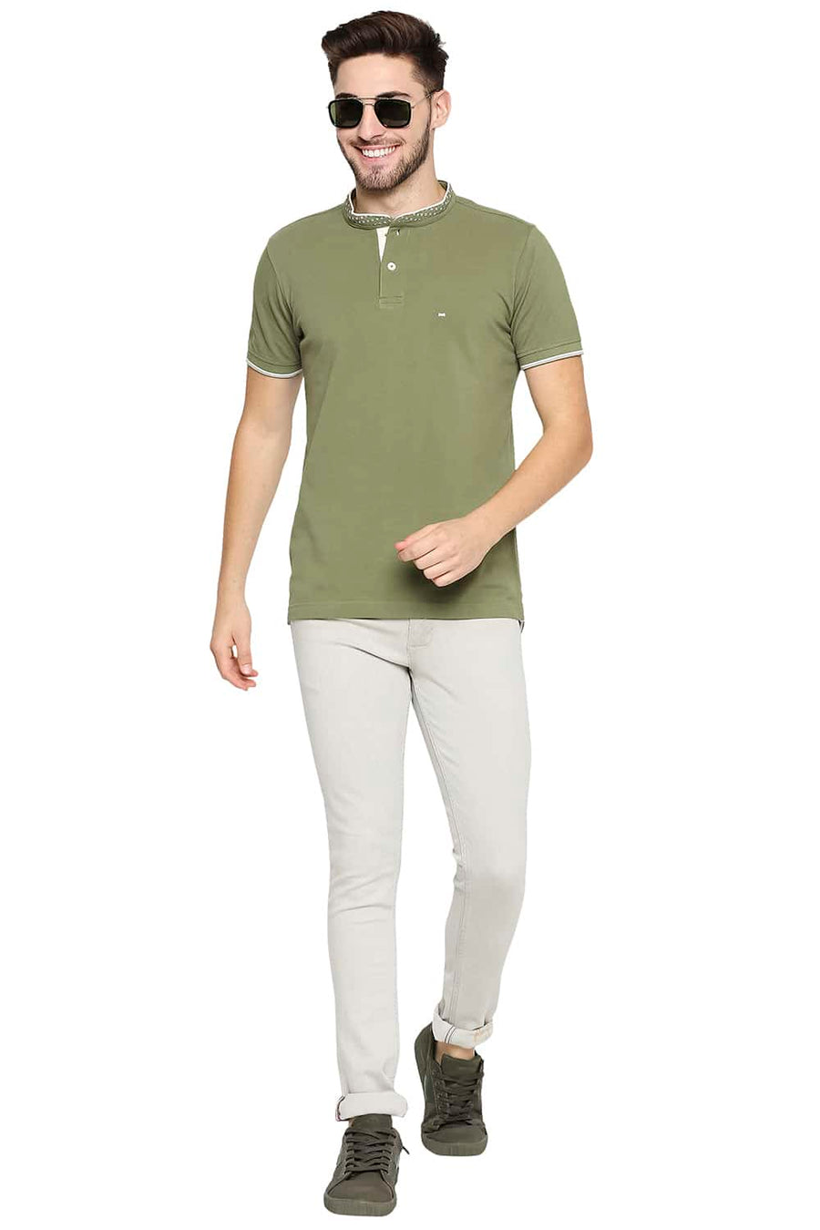 BASICS BLADE FIT SILVER BIRCH STRETCH JEANS