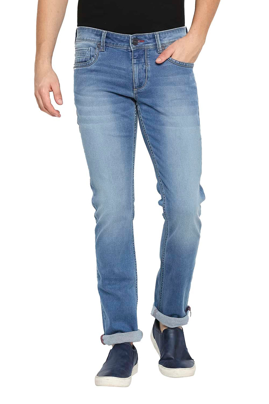 BASICS BLADE FIT COPEN BLUE STRETCH JEANS