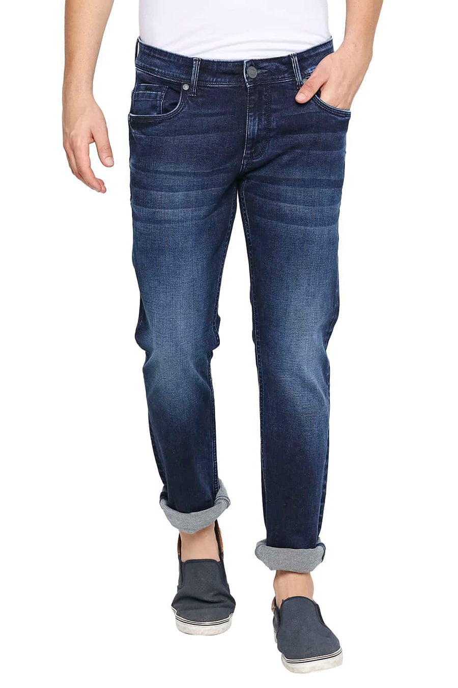 BASICS BLADE FIT INSIGNIA BLUE STRETCH JEANS