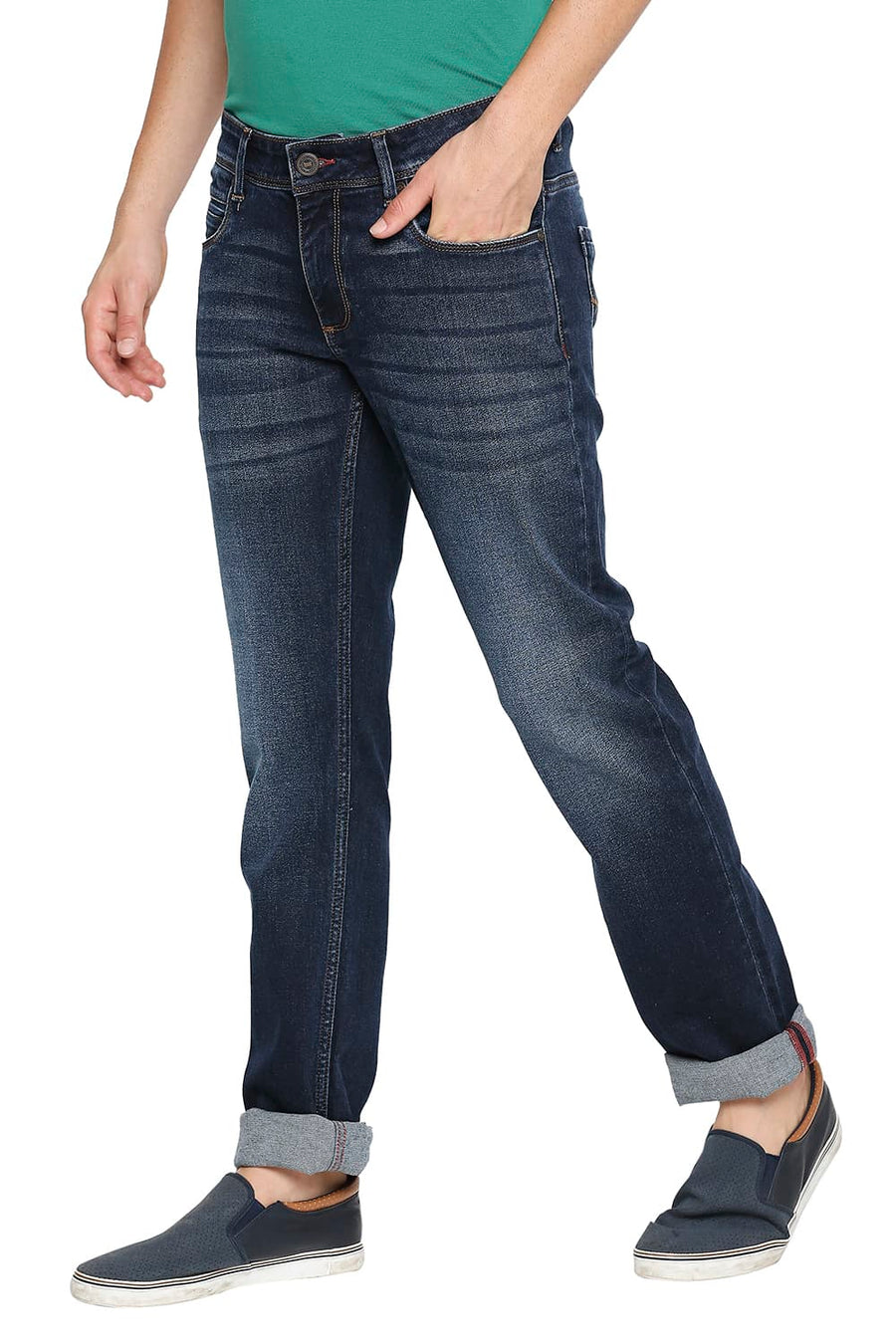 BASICS BLADE FIT DRESS BLUE STRETCH JEANS