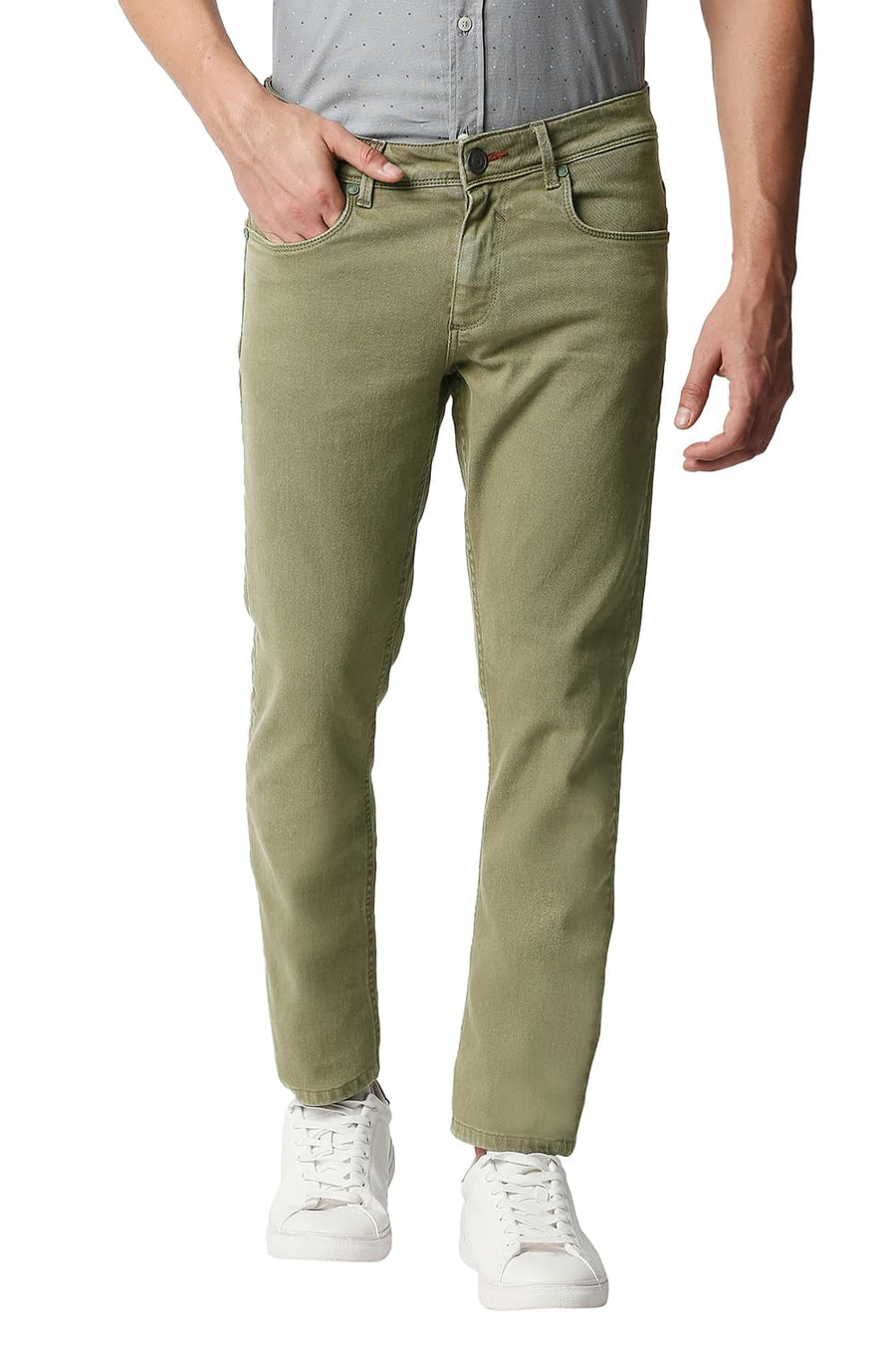 BASICS TORQUE FIT MILITARY OLIVE STRETCH JEANS