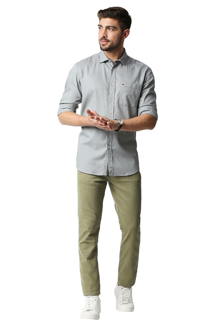 BASICS TORQUE FIT MILITARY OLIVE STRETCH JEANS