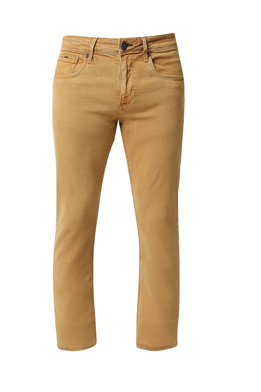 BASICS TORQUE FIT TAFFY KHAKHI STRETCH JEANS