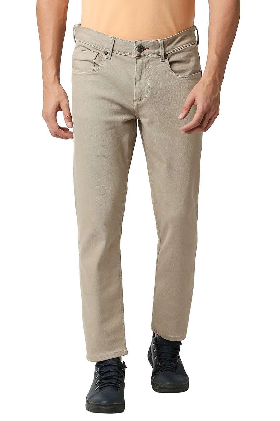 BASICS TORQUE FIT SILVER SAGE BROWN STRETCH JEANS