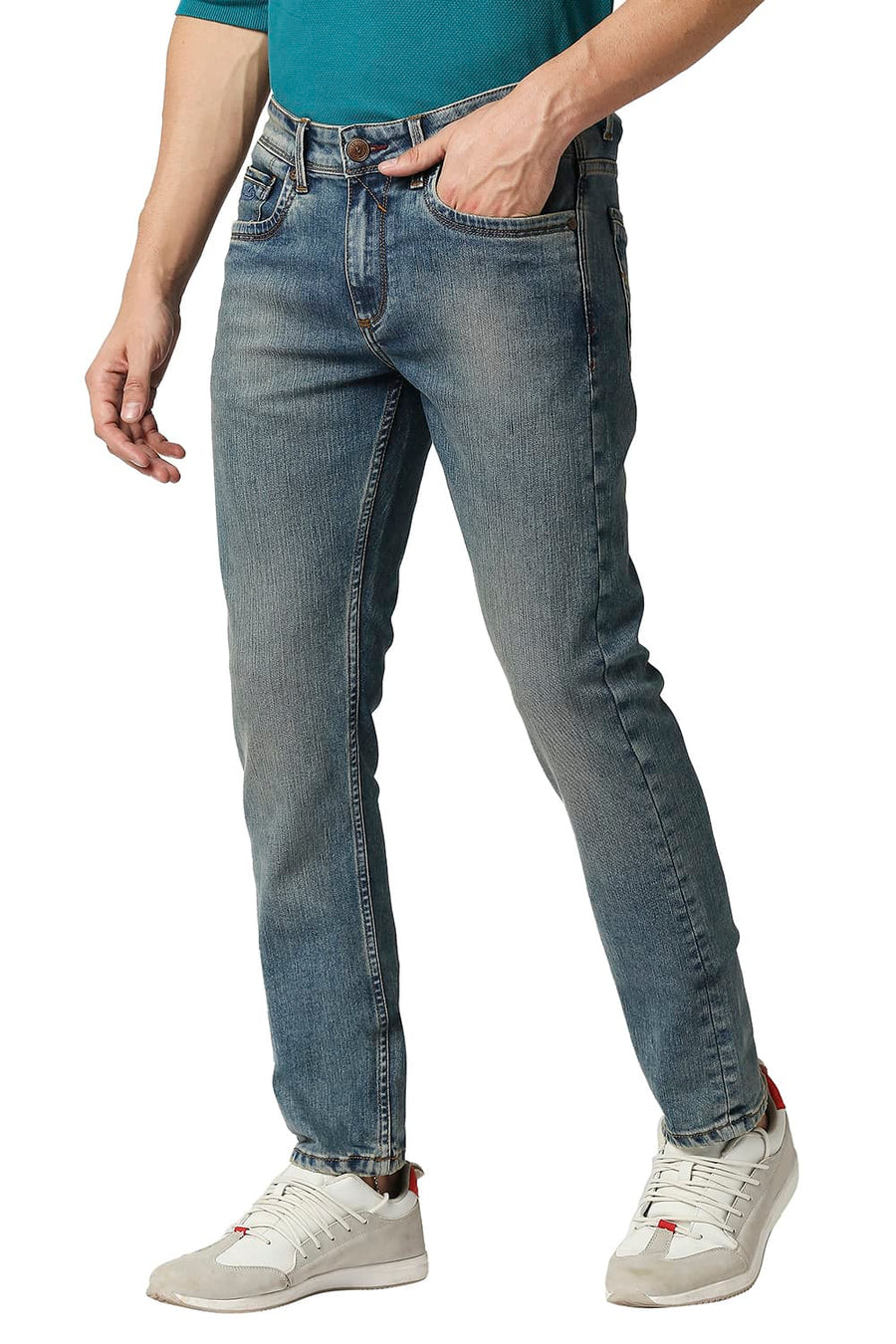 BASICS TORQUE FIT AEGEAN BLUE STRETCH JEANS