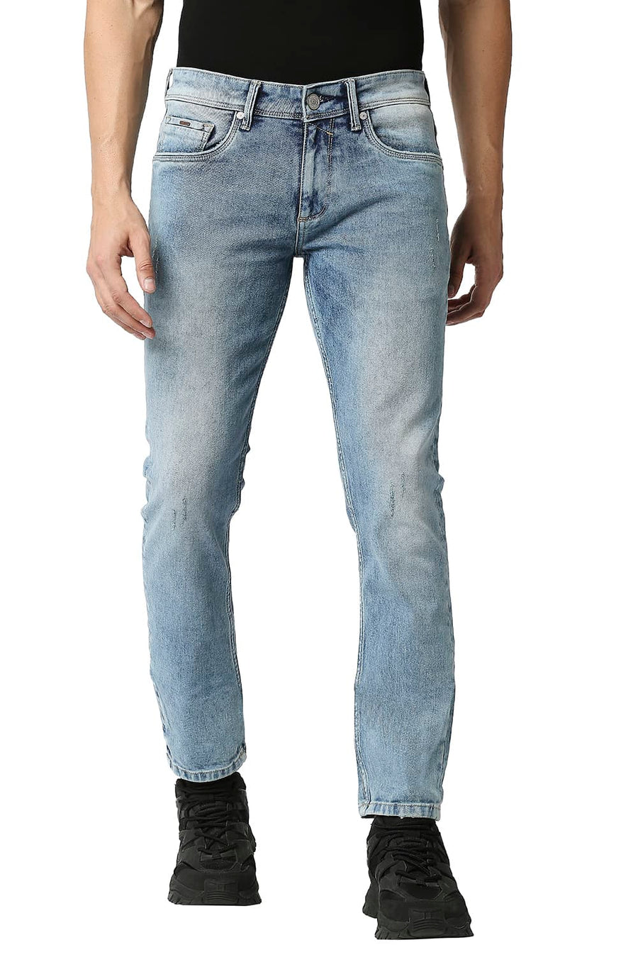 BASICS BLADE FIT ETHER BLUE STRETCH JEANS