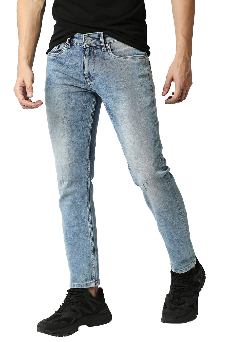 BASICS BLADE FIT ETHER BLUE STRETCH JEANS