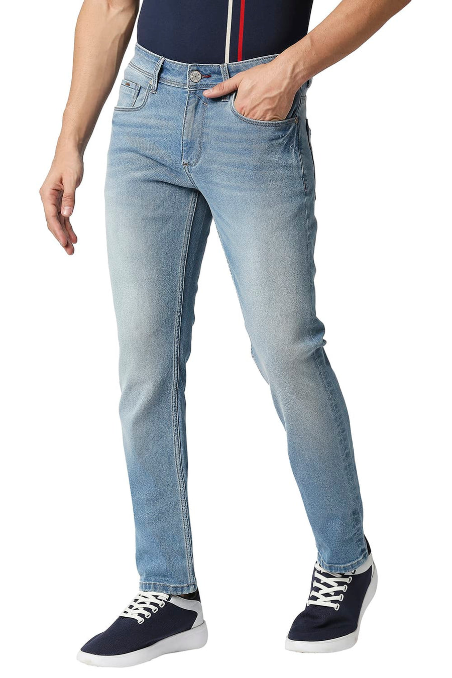 BASICS TORQUE FIT COOL BLUE STRETCH JEANS