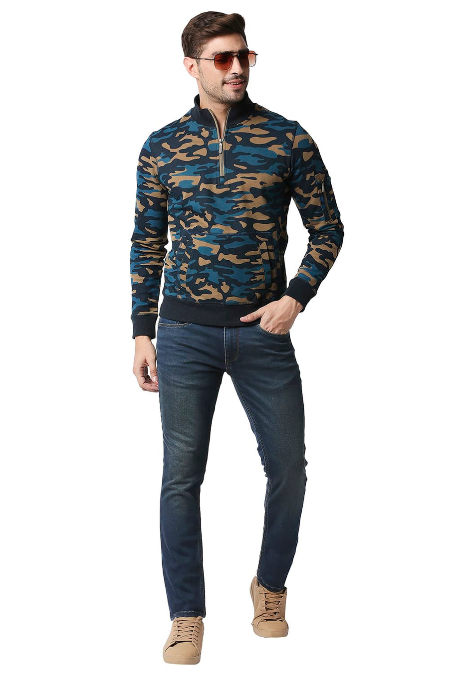 BASICS BLADE FIT REFLECTING POND STRETCH JEANS