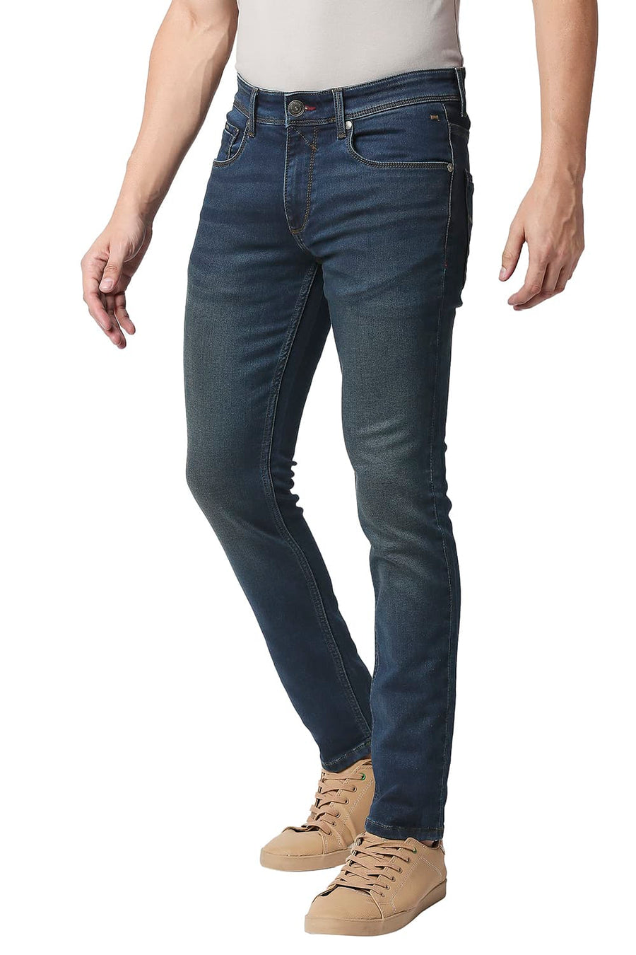 BASICS BLADE FIT REFLECTING POND STRETCH JEANS