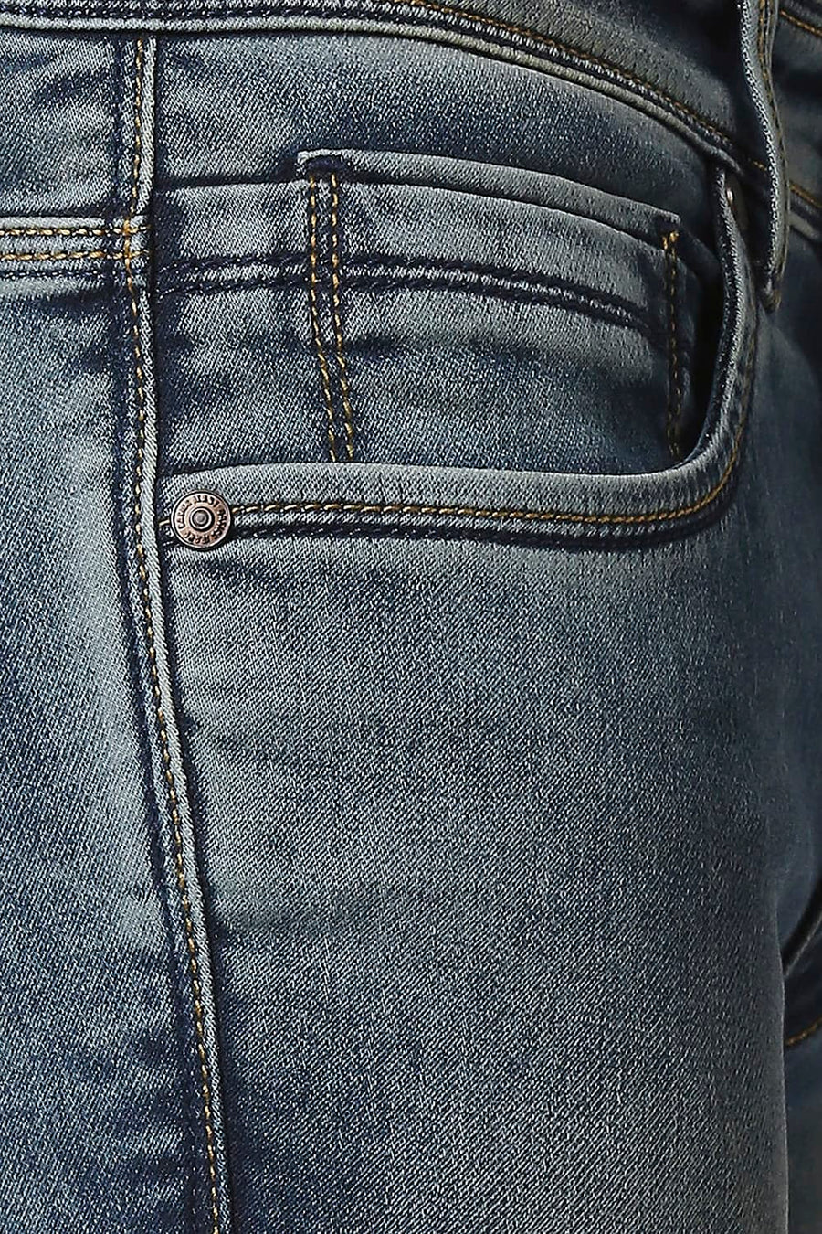 BASICS BLADE FIT INDIAN TEAL STRETCH JEANS
