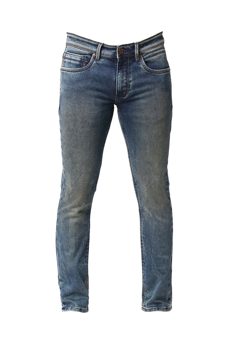 BASICS BLADE FIT INDIAN TEAL STRETCH JEANS