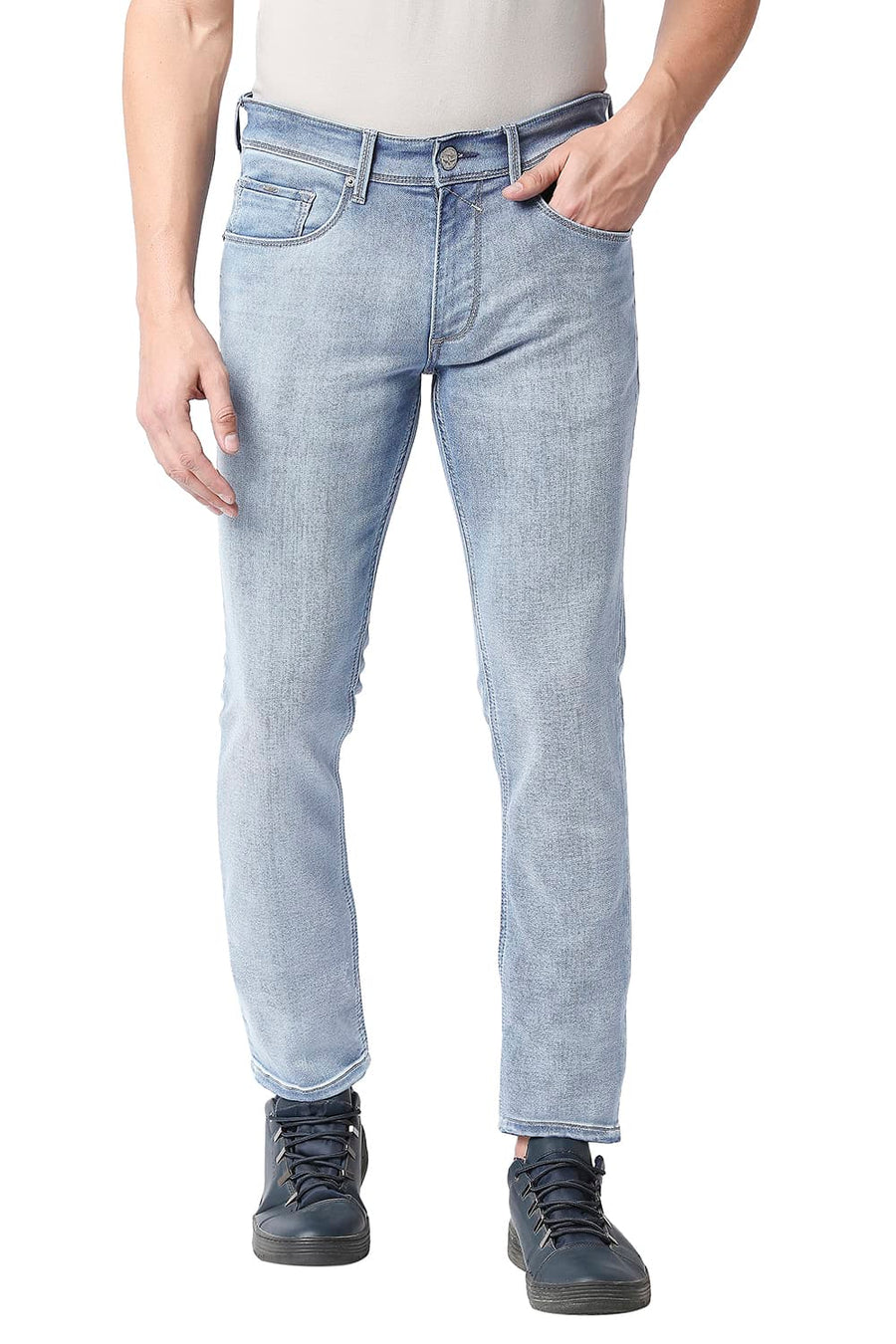 BASICS BLADE FIT CELESTIAL BLUE STRETCH JEANS