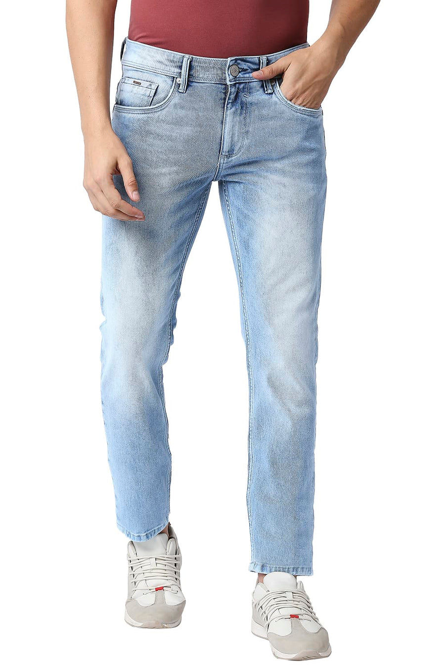 BASICS TORQUE FIT BLUE FOG STRETCH JEANS