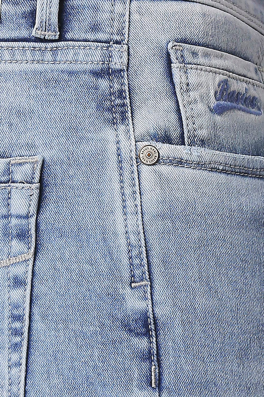 BASICS KERB FIT BLUE FOG STRETCH JEANS