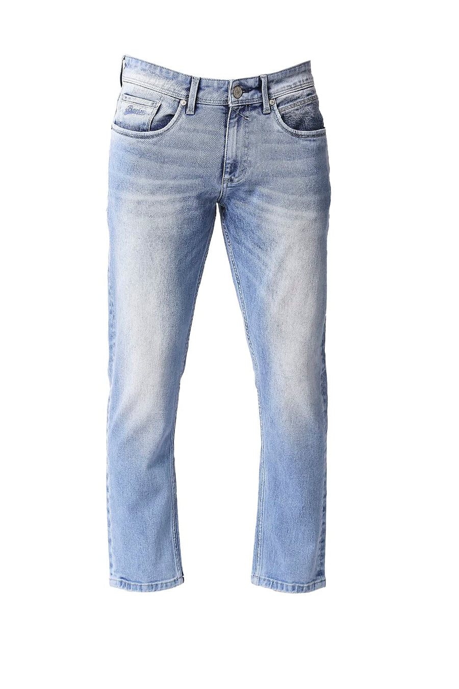 BASICS KERB FIT BLUE FOG STRETCH JEANS