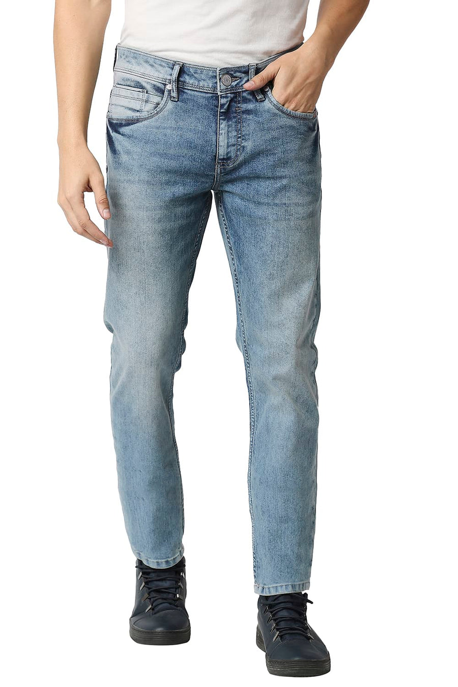 BASICS TORQUE FIT ARONA BLUE STRETCH JEANS