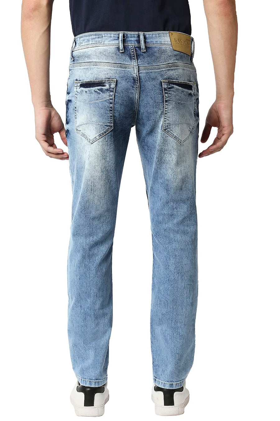 BASICS BLADE FIT BABY BLUE STRETCH JEANS