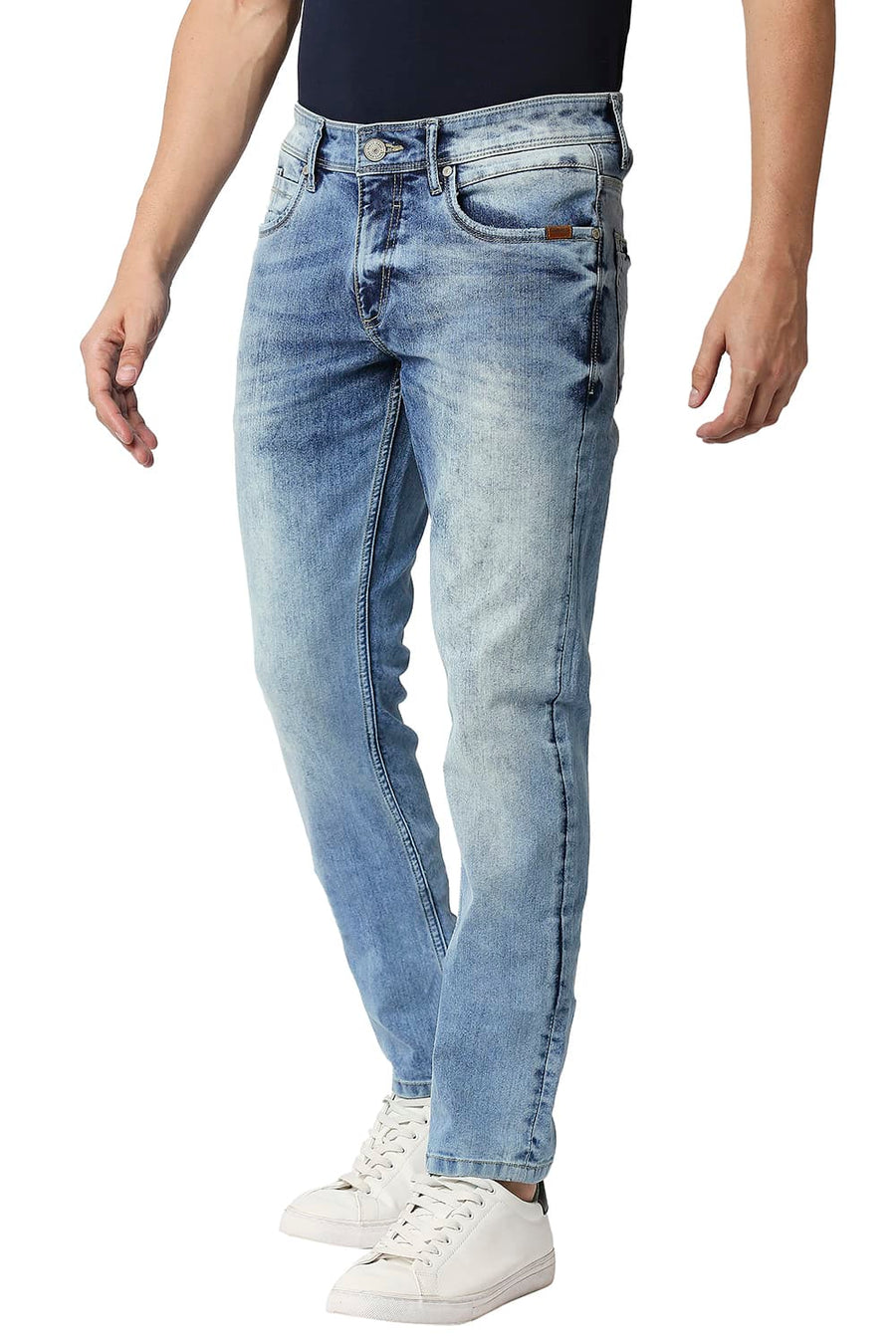 BASICS BLADE FIT BABY BLUE STRETCH JEANS