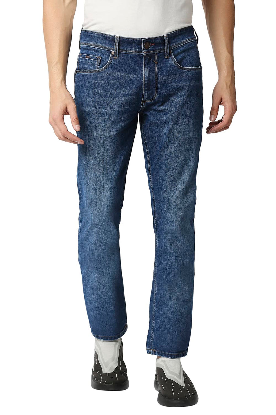 BASICS BLADE FIT DARK DENIM STRETCH JEANS