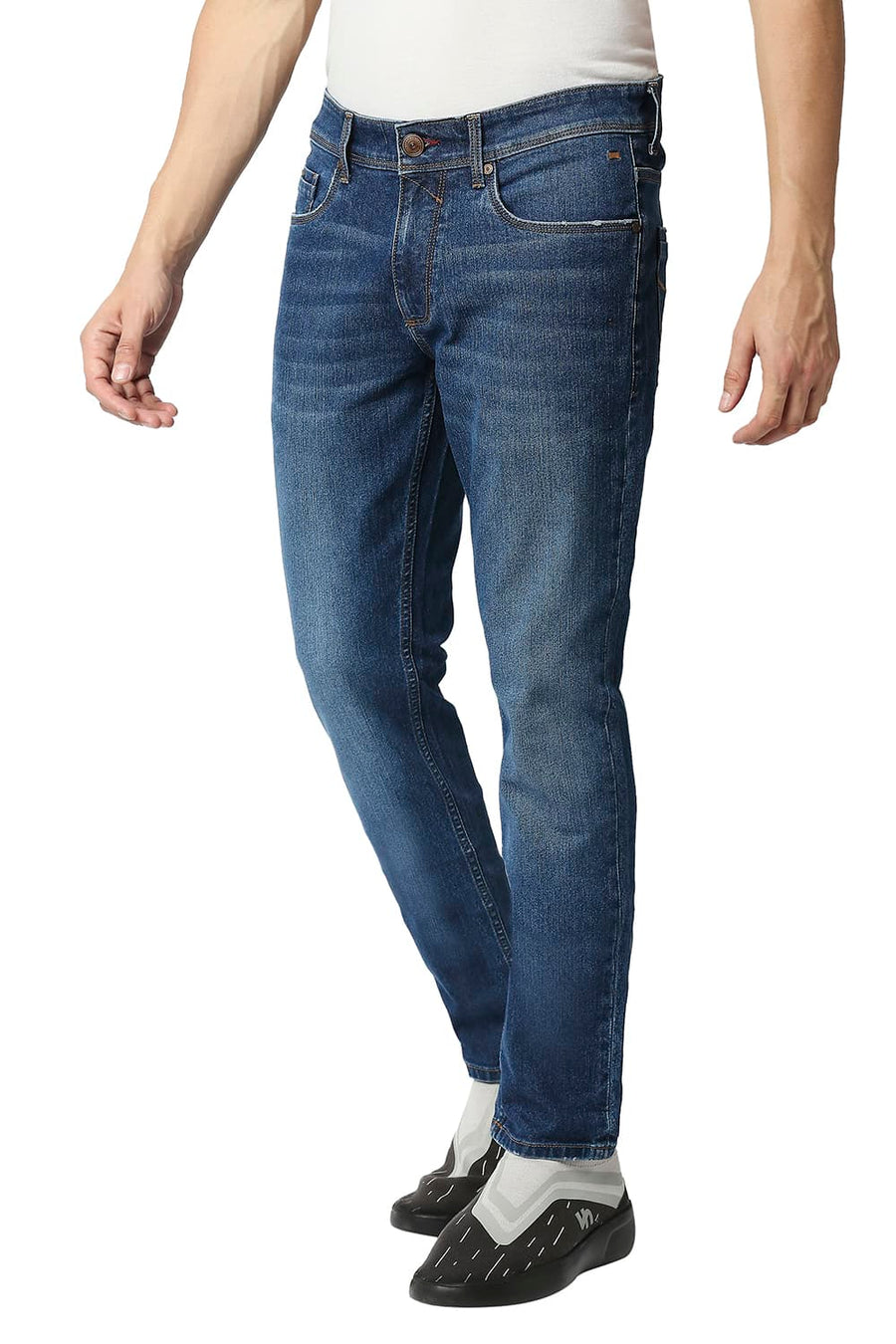 BASICS BLADE FIT DARK DENIM STRETCH JEANS