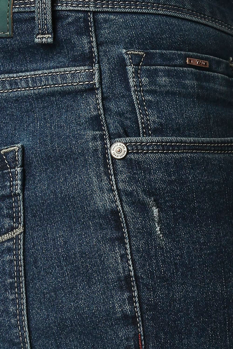 BASICS TORQUE FIT DARK DENIM STRETCH JEANS