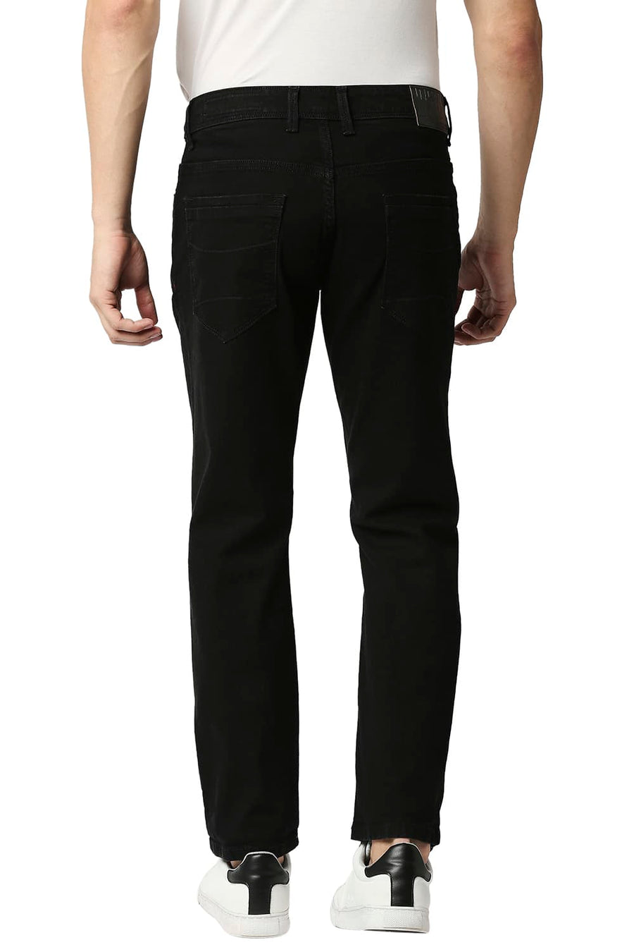BASICS TORQUE FIT JET BLACK STRETCH JEANS