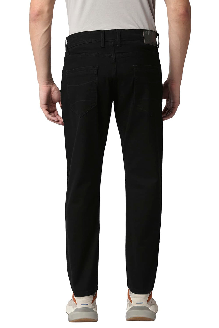 BASICS KERB FIT JET BLACK STRETCH JEANS