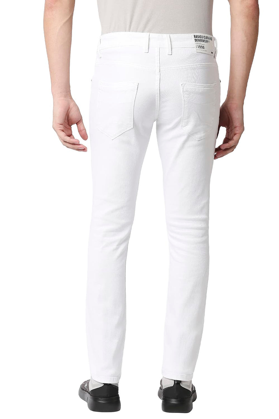 BASICS BLADE FIT BRIGHT WHITE STRETCH JEANS