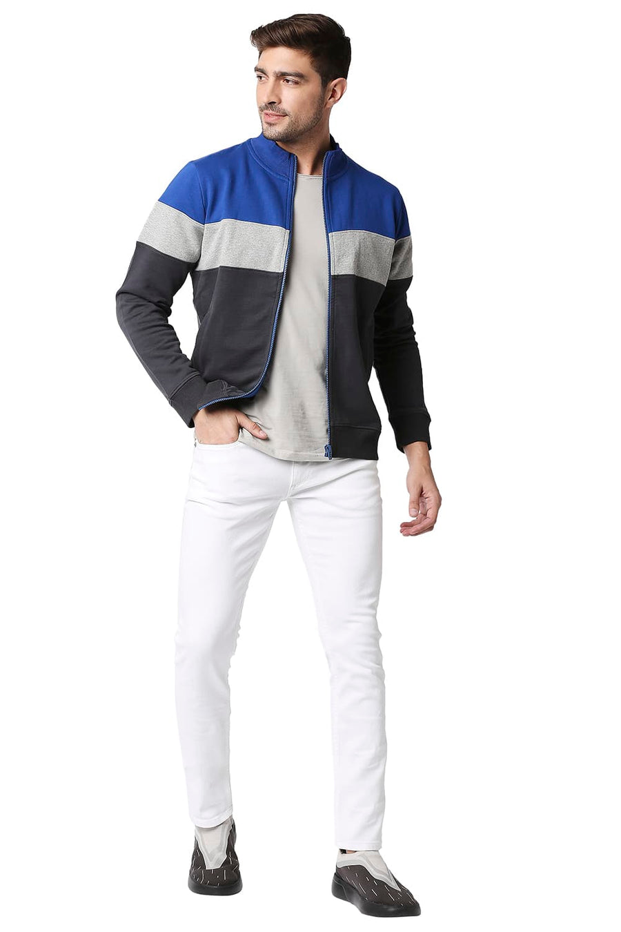BASICS BLADE FIT BRIGHT WHITE STRETCH JEANS