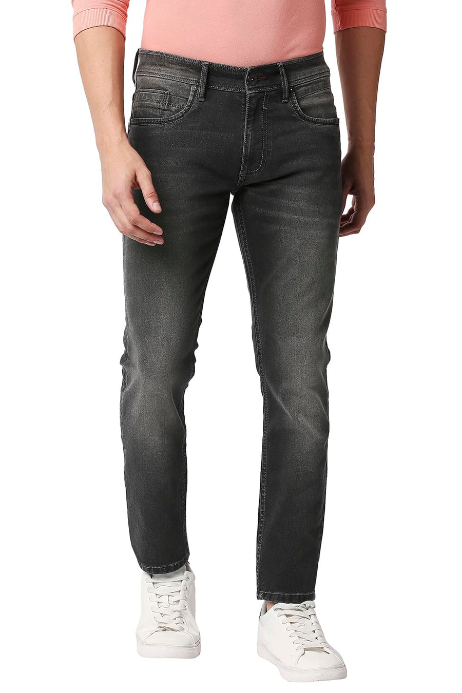 BASICS BLADE FIT PIRATE BLACK STRETCH JEANS