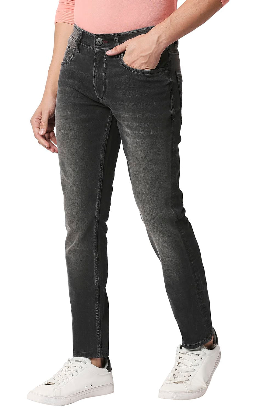 BASICS BLADE FIT PIRATE BLACK STRETCH JEANS