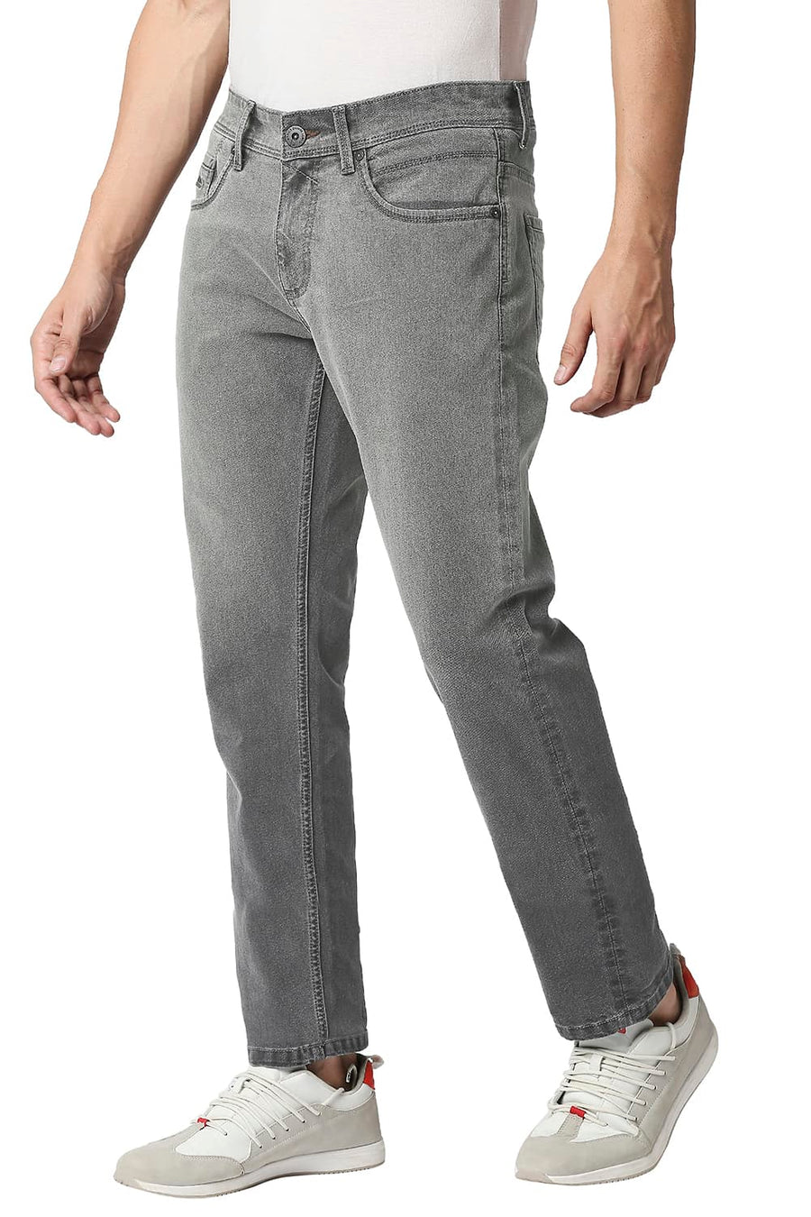 BASICS TORQUE FIT STEEL GRAY STRETCH JEANS